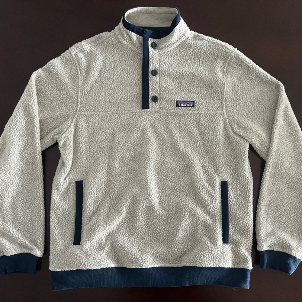 Men’s Shearling Button Fleece Pullover